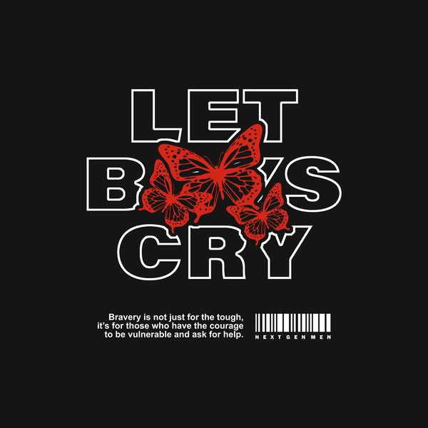 ‘Let Boys Cry’ Crop Sweatshirt